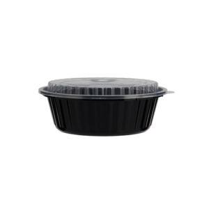 Black Round Microwave Bowl + Lid 32oz