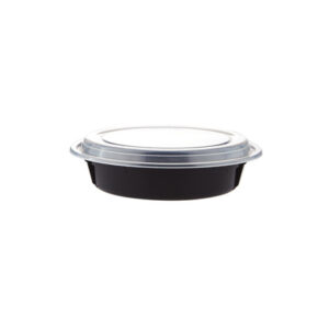 Black Base Round Container 48oz