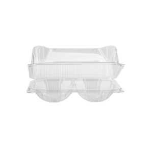 PET Clear Donut Clamshell 4 Compartment