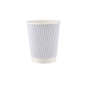 White Paper Ripple Wrap Cup 8oz