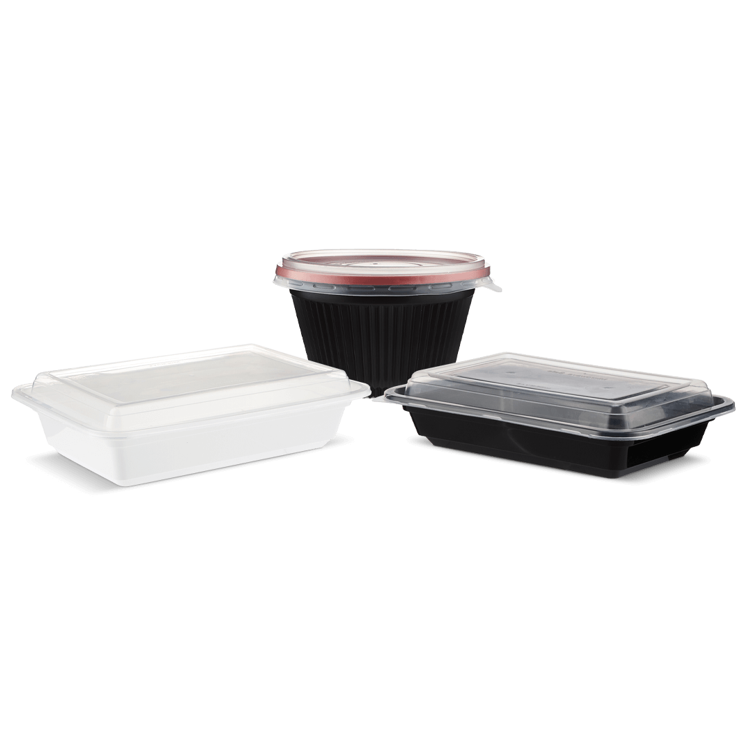 Red/Black/White Base Containers