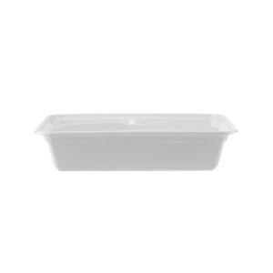 White Base Rectangular Multi-compartment Container 3 Compartment