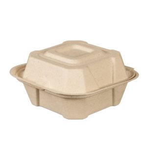 Plant Fibre Burger Box 6" x 6"